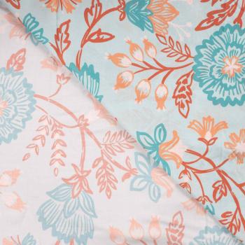 Viskose Voile Ibiza, Blumen Tiffany, Hellmint